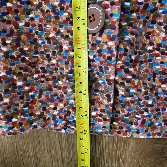Anthropologie Elevenses Colorful Aerial Confetti Dot Button Skirt 2 - Picture 13 of 13